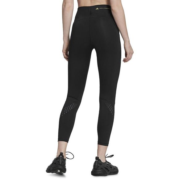 Adidas Stella McCartney Womens Black Metallic Fitness Athletic Leggings NWT - Picture 2 of 2